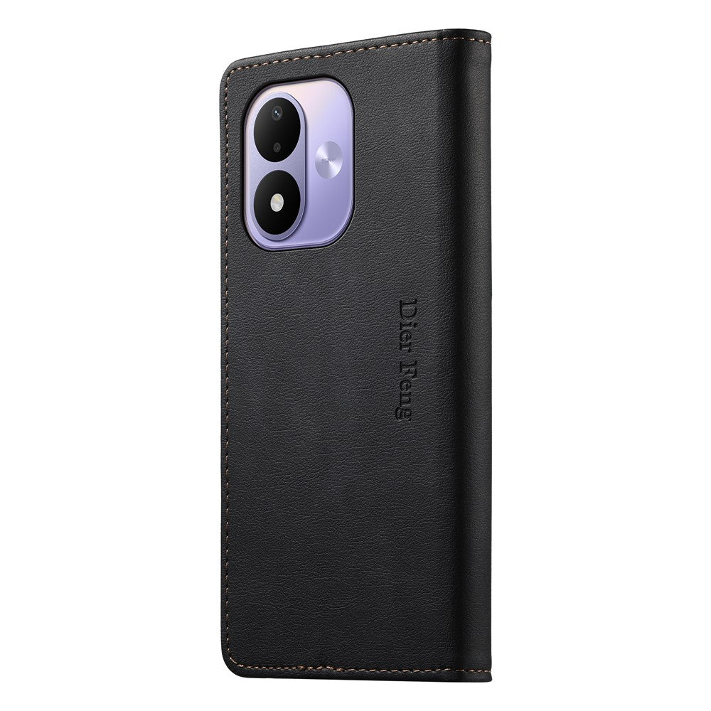 DIERFENG DF-019 for Xiaomi Redmi Note 17 4G (Global) / Note 17 5G (Global) / Note 17 (India / China) 5G Leather Wallet Case Magnetic Flip Cover with Card Slots RFID Blocking