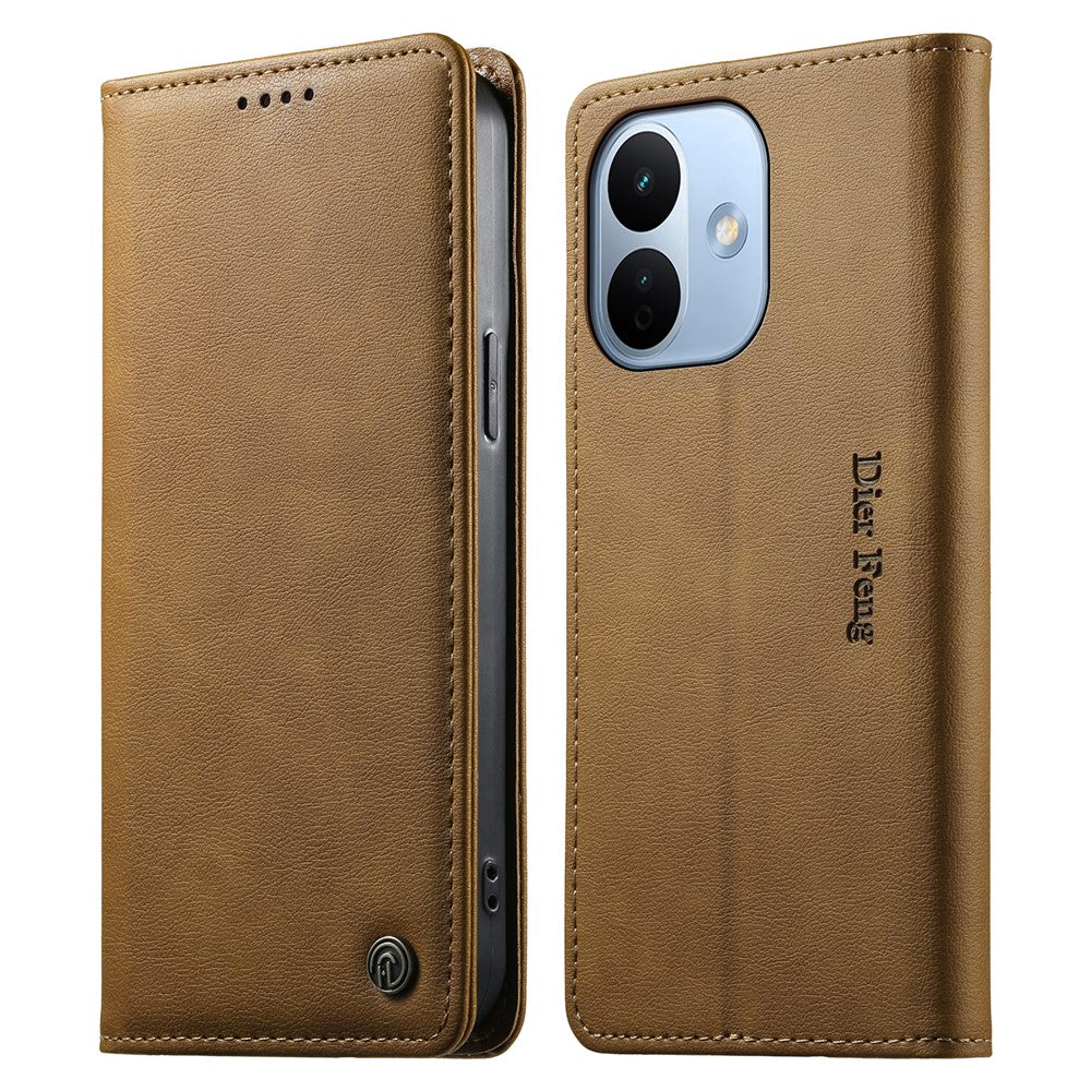 DIERFENG DF-019 for Xiaomi Redmi Note 17 Pro Max 5G Leather Wallet Case Magnetic Flip Cover with Card Slots RFID Blocking