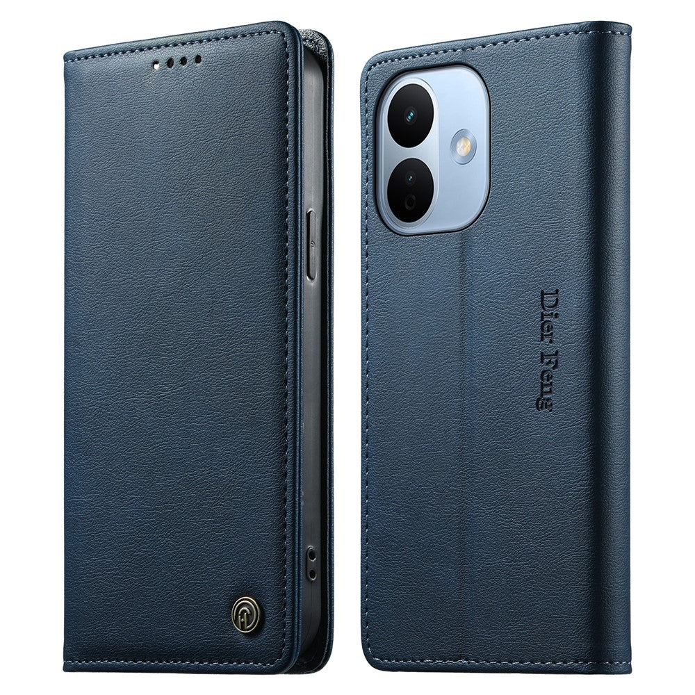 DIERFENG DF-019 for Xiaomi Redmi Note 17 Pro Max 5G Leather Wallet Case Magnetic Flip Cover with Card Slots RFID Blocking