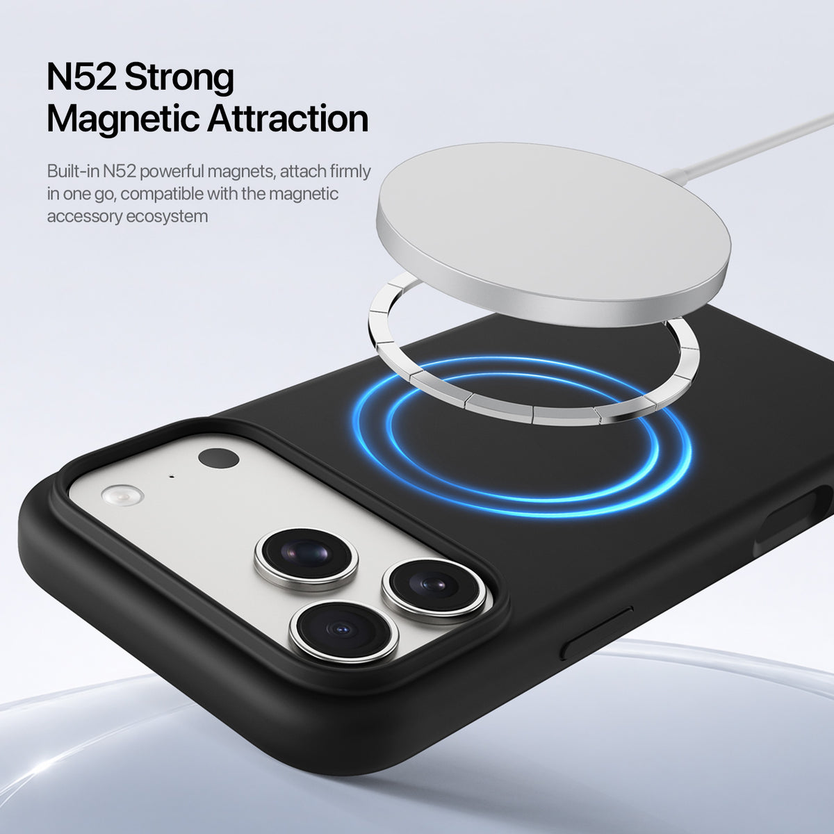 DUX DUCIS for iPhone 17 Pro Max / iPhone 18 Pro Max Piel Series Magnetic Case Liquid Silicone Shockproof Phone Cover
