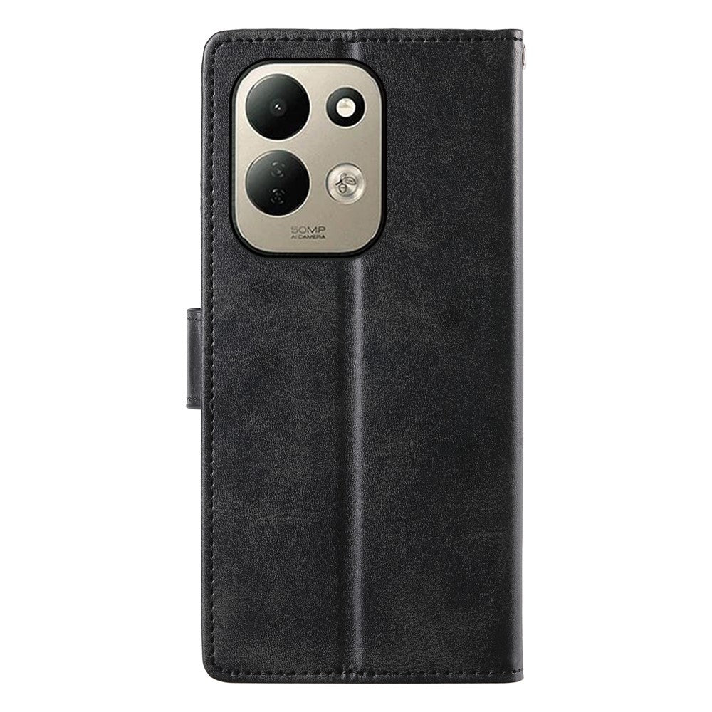 For Xiaomi Redmi 17 4G  /  Redmi 17 5G Case Stand Wallet Calf Texture PU Leather Flip Phone Cover with Wrist Strap