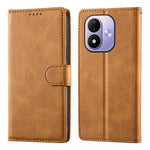 For Xiaomi Redmi Note 17 4G (Global) / Note 17 5G (Global) / Note 17 (India / China) 5G Case Stand Wallet Calf Texture PU Leather Flip Phone Cover with Wrist Strap
