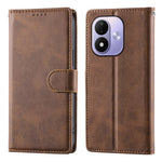 For Xiaomi Redmi Note 17 4G (Global) / Note 17 5G (Global) / Note 17 (India / China) 5G Case Stand Wallet Calf Texture PU Leather Flip Phone Cover with Wrist Strap