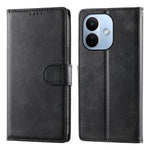 For Xiaomi Redmi Note 17 Pro 5G Case Stand Wallet Calf Texture PU Leather Flip Phone Cover with Wrist Strap