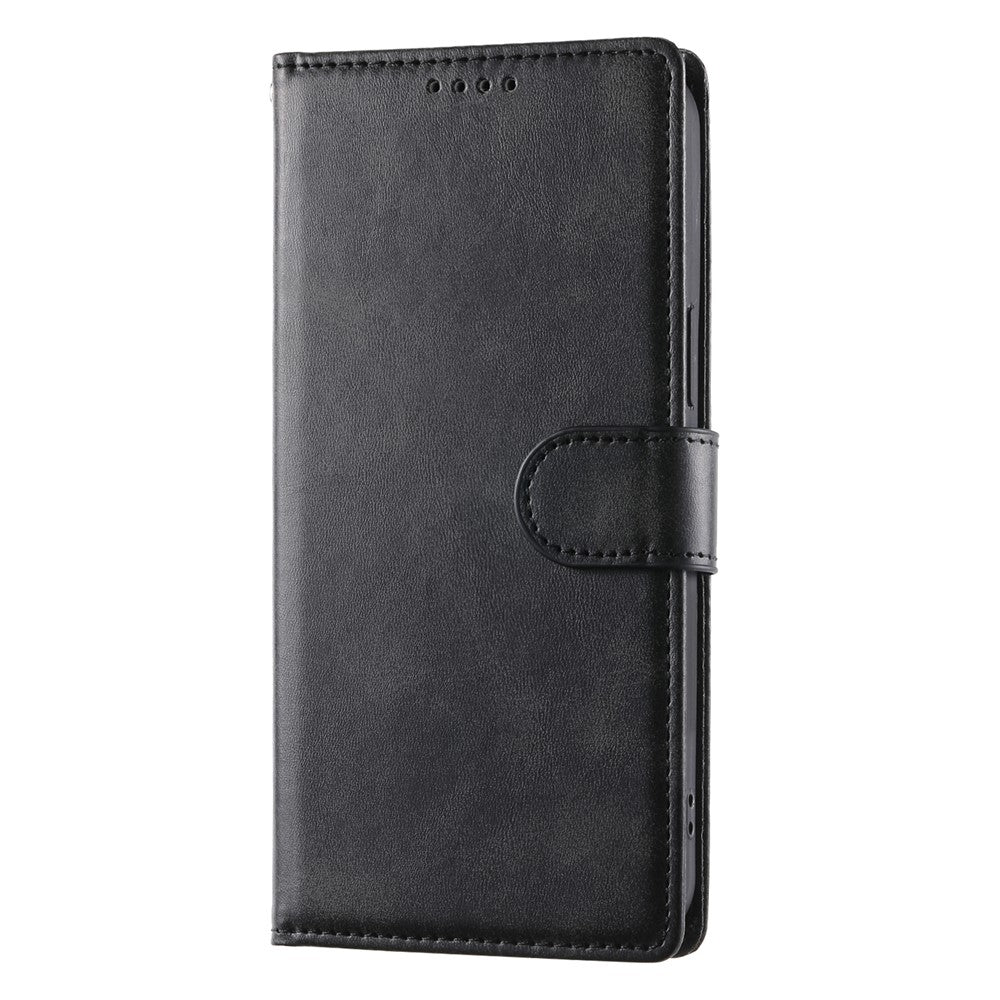 For Xiaomi Redmi Note 17 Pro 5G Case Stand Wallet Calf Texture PU Leather Flip Phone Cover with Wrist Strap