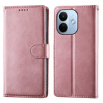 For Xiaomi Redmi Note 17 Pro 5G Case Stand Wallet Calf Texture PU Leather Flip Phone Cover with Wrist Strap