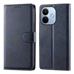 For Xiaomi Redmi Note 17 Pro 5G Case Stand Wallet Calf Texture PU Leather Flip Phone Cover with Wrist Strap