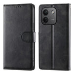 Xiaomi Redmi Note 17 Pro Max 5G-skal, stativplånbok, kalvtextur, PU-läder, fällbart mobilskal med handledsrem