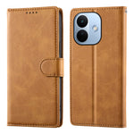 For Xiaomi Redmi Note 17 Pro Max 5G Case Stand Wallet Calf Texture PU Leather Flip Phone Cover with Wrist Strap