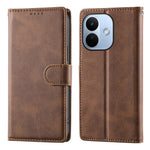For Xiaomi Redmi Note 17 Pro Max 5G Case Stand Wallet Calf Texture PU Leather Flip Phone Cover with Wrist Strap