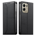 For Xiaomi Redmi 17 4G  /  Redmi 17 5G Wallet Stand Case Line Splicing TPU PU Leather Phone Cover