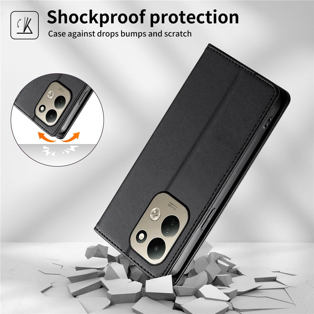 For Xiaomi Redmi 17 4G  /  Redmi 17 5G Wallet Stand Case Line Splicing TPU PU Leather Phone Cover