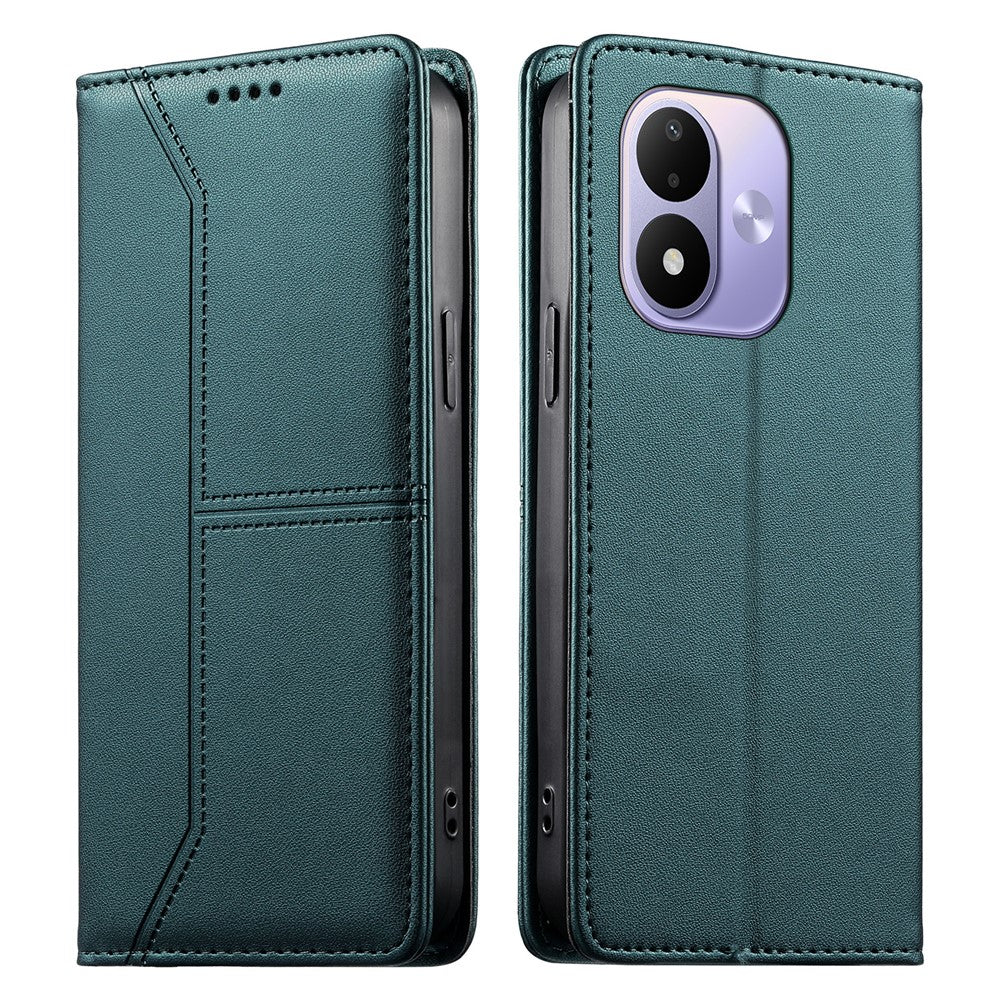 For Xiaomi Redmi Note 17 4G (Global) / Note 17 5G (Global) / Note 17 (India / China) 5G Wallet Stand Case Line Splicing TPU PU Leather Phone Cover