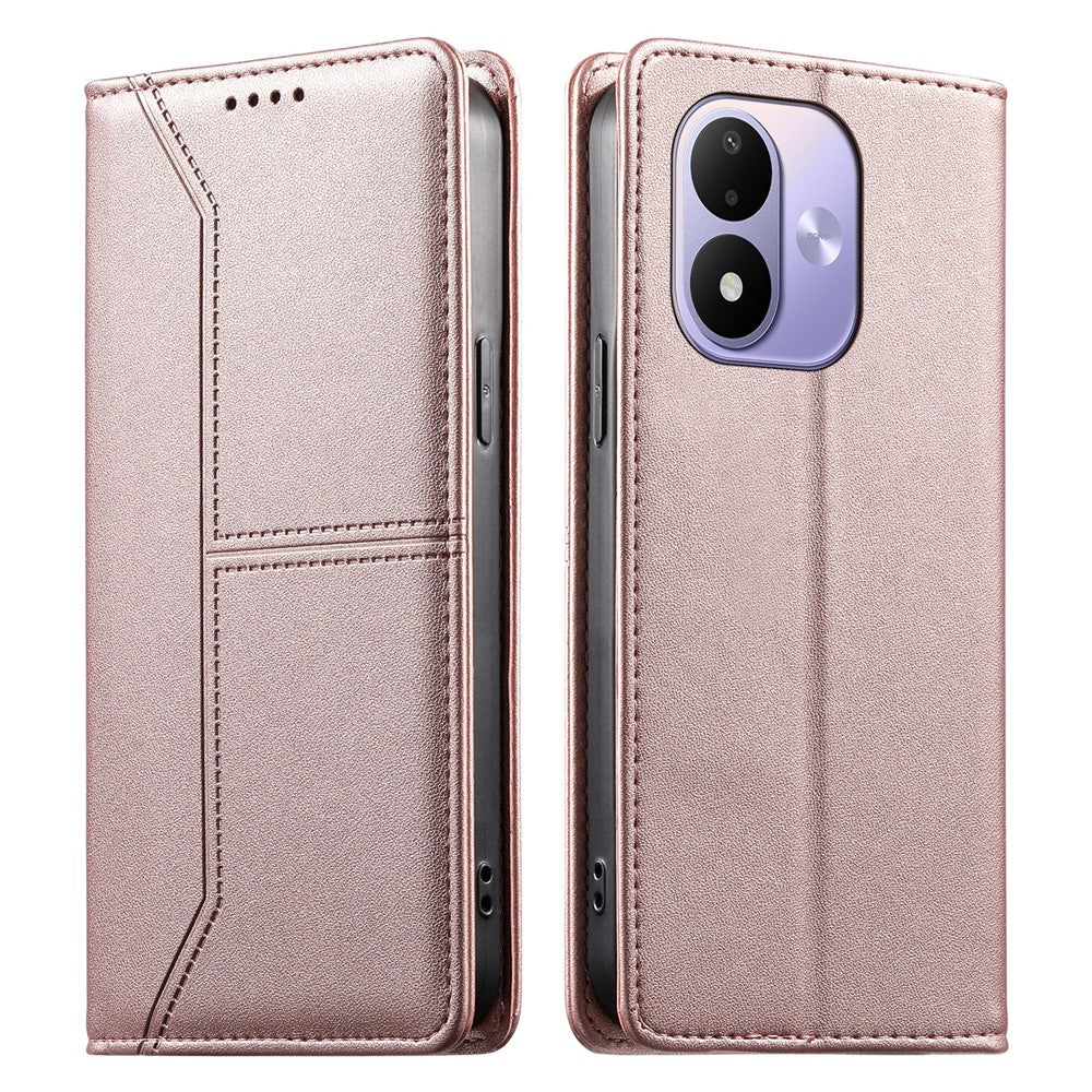 For Xiaomi Redmi Note 17 4G (Global) / Note 17 5G (Global) / Note 17 (India / China) 5G Wallet Stand Case Line Splicing TPU PU Leather Phone Cover