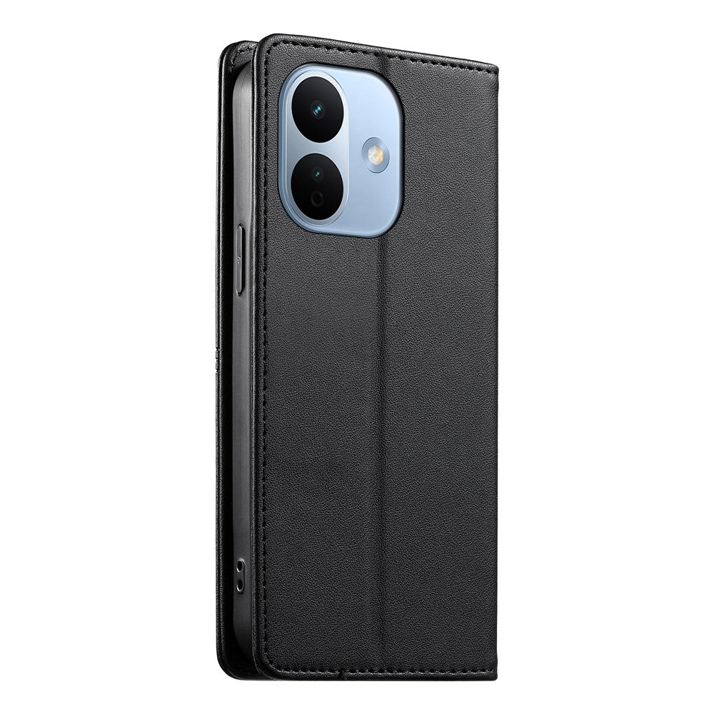 For Xiaomi Redmi Note 17 Pro 5G Wallet Stand Case Line Splicing TPU PU Leather Phone Cover
