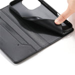 For Xiaomi Redmi Note 17 Pro 5G Wallet Stand Case Line Splicing TPU PU Leather Phone Cover