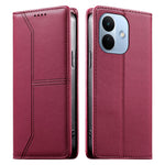 For Xiaomi Redmi Note 17 Pro 5G Wallet Stand Case Line Splicing TPU PU Leather Phone Cover
