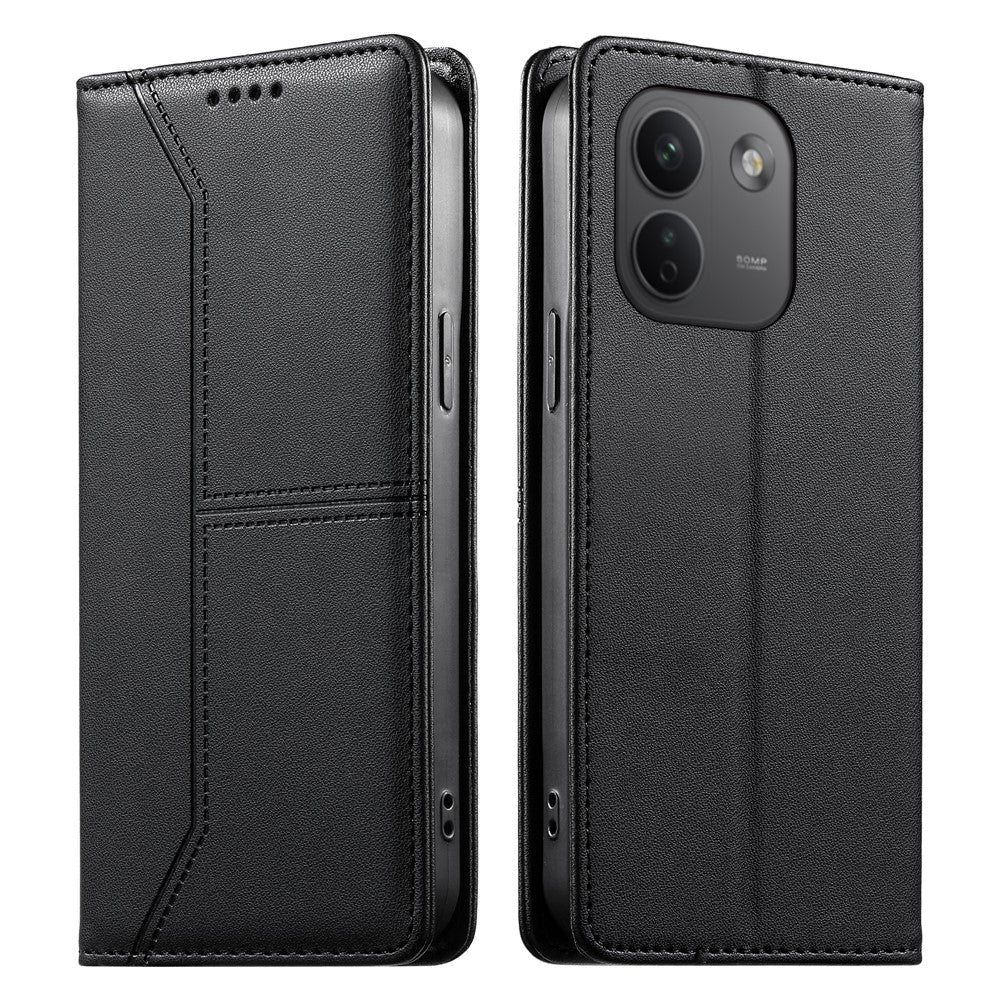 Xiaomi Redmi Note 17 Pro Max 5G Plånboksfodral Line Splicing TPU PU-lädermobilskal