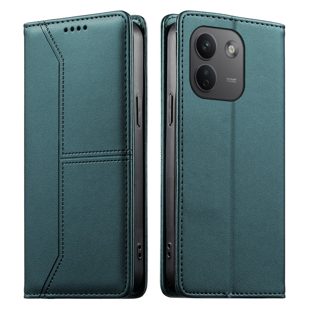 Xiaomi Redmi Note 17 Pro Max 5G Plånboksfodral Line Splicing TPU PU-lädermobilskal