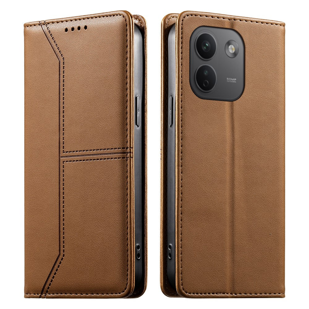 Xiaomi Redmi Note 17 Pro Max 5G Plånboksfodral Line Splicing TPU PU-lädermobilskal