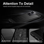 MOFI för Xiaomi Redmi R70m 5G / Xiaomi Redmi R70 5G Bakstycke Borstad Textur Kolfiber Mjukt TPU-skal