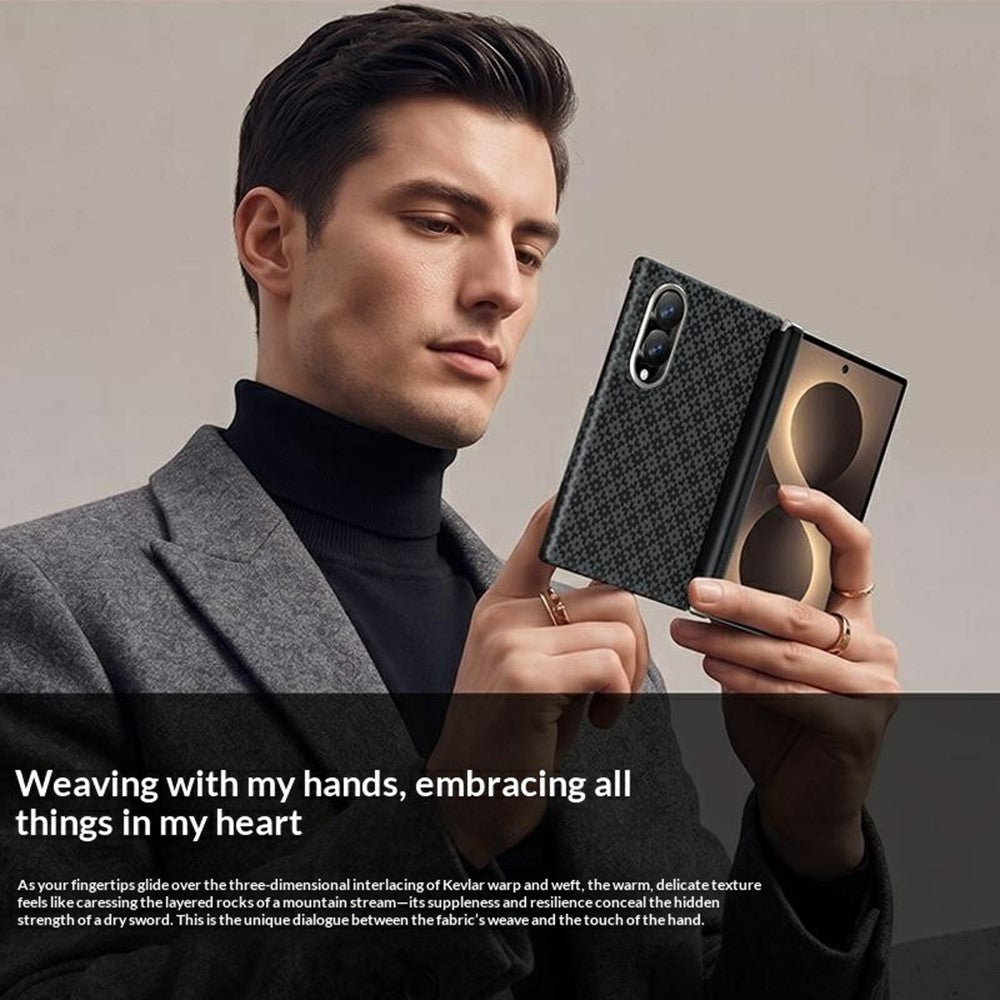 BENKS For Samsung Galaxy Z Fold8 ArmorGrid Magnetisk Telefoncover 3D Vævet Tekstur Aramidfiber Cover