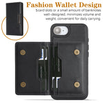 Til iPhone 16e / iPhone 17e Magnetisk Etui Bi-fold Korttaske Kickstand PU Læderbelagt TPU Cover