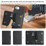 Til iPhone 16e / iPhone 17e Magnetisk Etui Bi-fold Korttaske Kickstand PU Læderbelagt TPU Cover