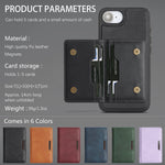 Til iPhone 16e / iPhone 17e Magnetisk Etui Bi-fold Korttaske Kickstand PU Læderbelagt TPU Cover