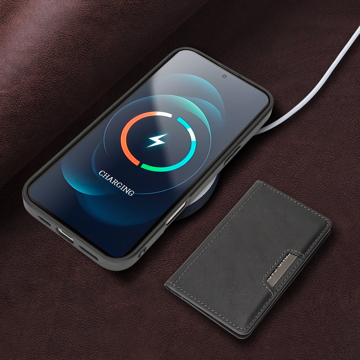 Til iPhone 16e / iPhone 17e Magnetisk Etui Bi-fold Korttaske Kickstand PU Læderbelagt TPU Cover