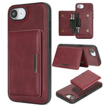 Til iPhone 16e / iPhone 17e Magnetisk Etui Bi-fold Korttaske Kickstand PU Læderbelagt TPU Cover
