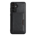 For Samsung Galaxy S26+ Magnetic Case Bi-fold Card Bag Kickstand PU Leather Coated TPU Cover