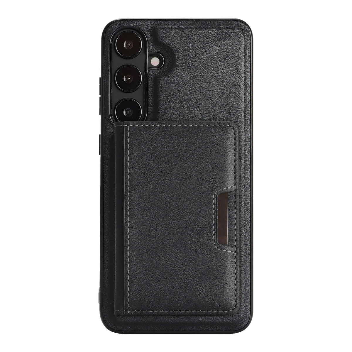 For Samsung Galaxy S26+ Magnetic Case Bi-fold Card Bag Kickstand PU Leather Coated TPU Cover