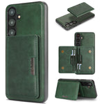 For Samsung Galaxy S26+ Magnetic Case Bi-fold Card Bag Kickstand PU Leather Coated TPU Cover