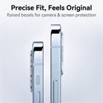 For iPhone 13 Magnetic Case TPU + PC Clear Phone Cover with High Aluminium-silicon Glass Screen Protector + Tempered Glass Lens Protector