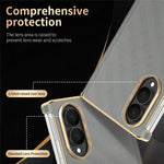 For Samsung Galaxy Z Fold8 Magnetic Case Dual-Axis Hinge Protection Grid Pattern Leather + PC Phone Back Cover