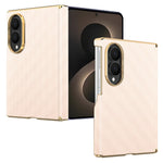 For Samsung Galaxy Z Fold8 Magnetic Case Dual-Axis Hinge Protection Grid Pattern Leather + PC Phone Back Cover