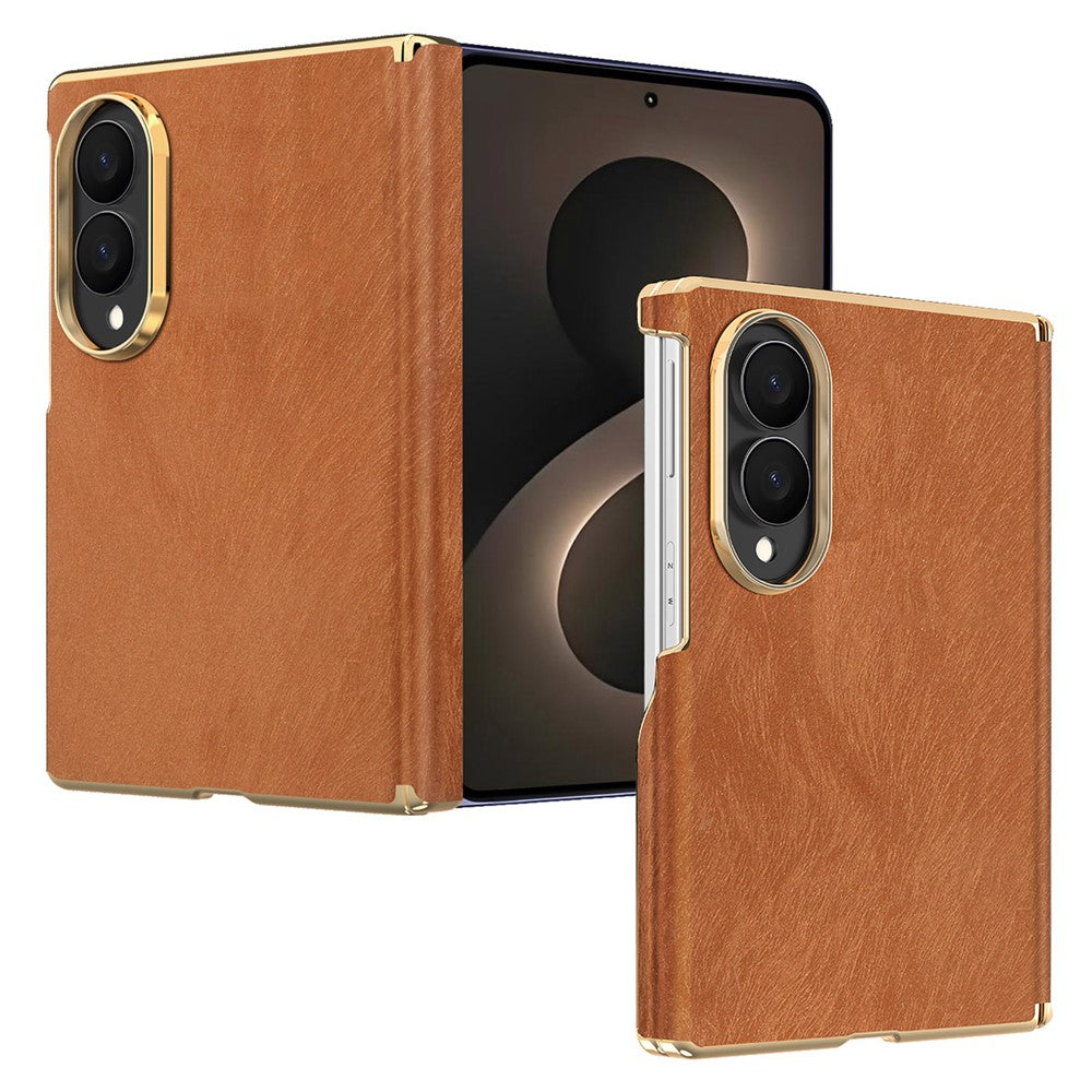 Til Samsung Galaxy Z Fold8 Magnetisk Etui Dual-Axis Hængselbeskyttelse Fløjlsagtig Tekstur Læder + PC Anti-Drop Telefoncover