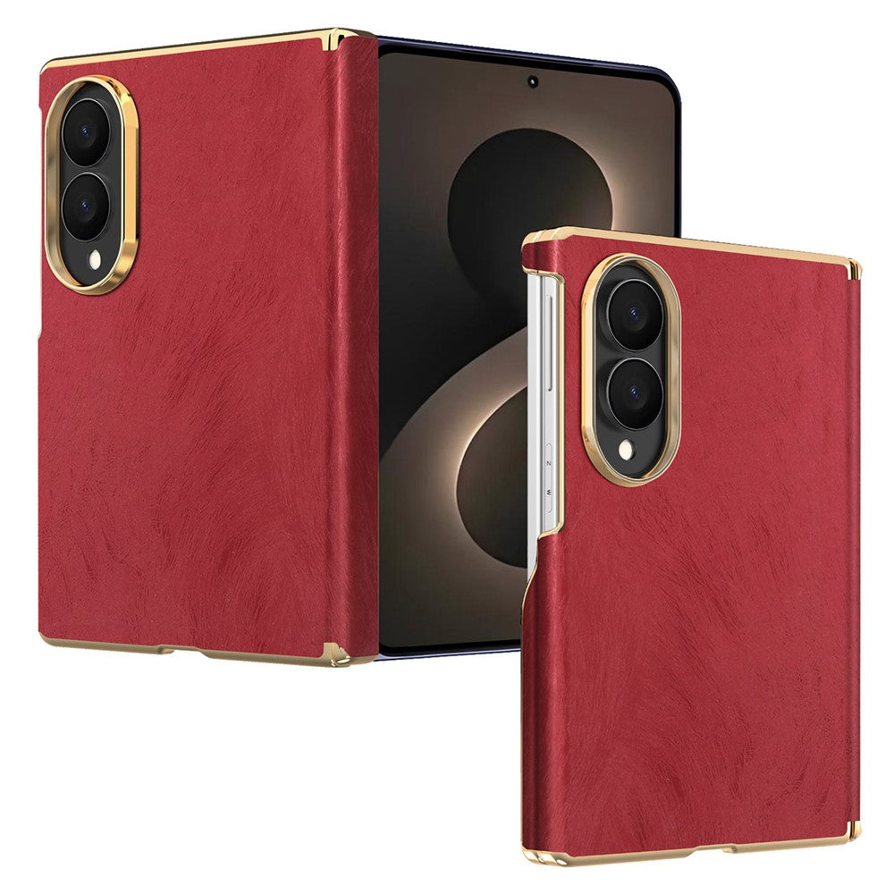 Til Samsung Galaxy Z Fold8 Magnetisk Etui Dual-Axis Hængselbeskyttelse Fløjlsagtig Tekstur Læder + PC Anti-Drop Telefoncover