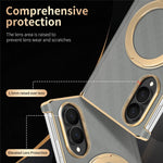 For Samsung Galaxy Z Fold8 Case Magnetic Kickstand Leather + PC Dual-Axis Hinge Protection Phone Cover