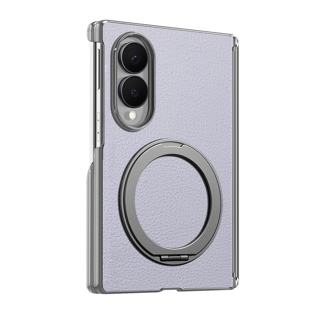 For Samsung Galaxy Z Fold8 Magnetic Case with 360° Ring Stand Hinge Protection PU PC TPU Phone Cover