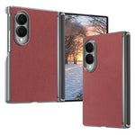 For Samsung Galaxy Z Fold8 Case Magnetic Center Pivot Litchi Texture Leather Protective Back Cover