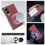 For Samsung Galaxy Z Fold8 Case Magnetic Center Pivot Litchi Texture Leather Protective Back Cover