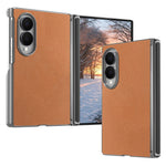 For Samsung Galaxy Z Fold8 Case Magnetic Center Pivot Litchi Texture Leather Protective Back Cover