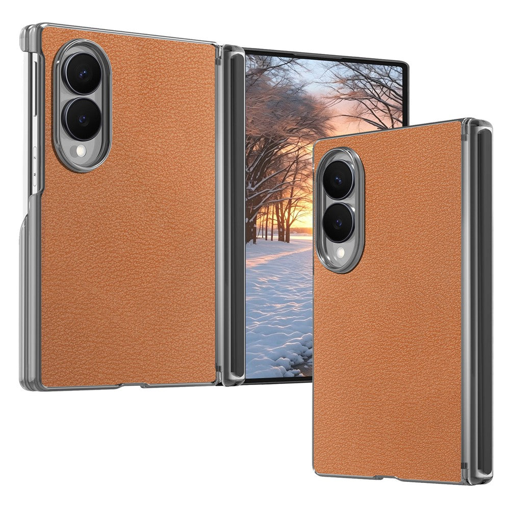 For Samsung Galaxy Z Fold8 Case Magnetic Center Pivot Litchi Texture Leather Protective Back Cover