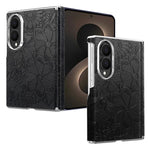 For Samsung Galaxy Z Fold8 Magnetic Case Embossed Floral Electroplated Dual-Axis Anti-Drop Phone Cover