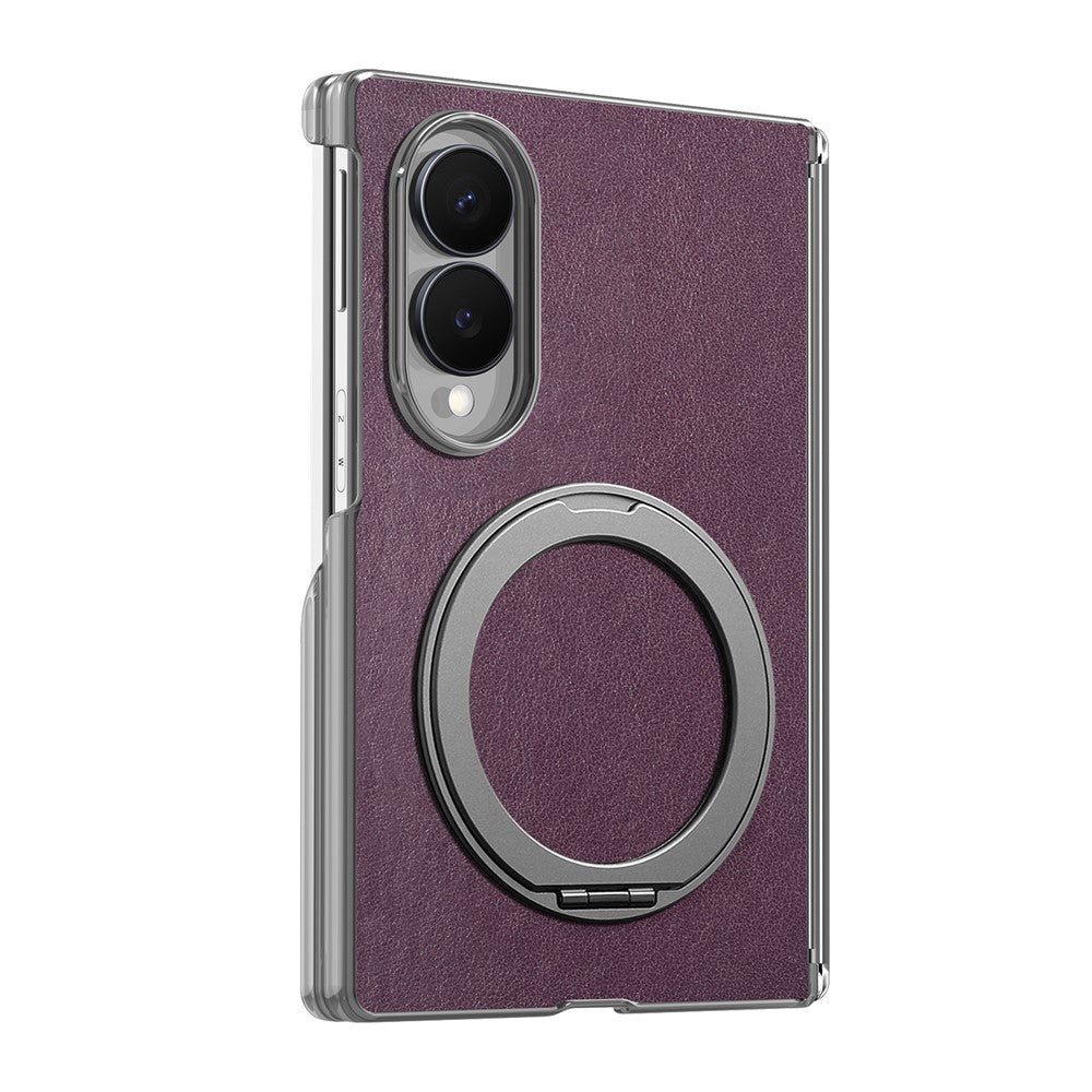 For Samsung Galaxy Z Fold8 Case Magnetic Kickstand Leather + PC Dual-Hinge Protection Phone Cover