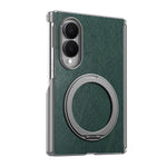 For Samsung Galaxy Z Fold8 Case Magnetic Kickstand Leather + PC Dual-Hinge Protection Phone Cover