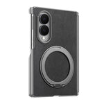 For Samsung Galaxy Z Fold8 Case Magnetic Kickstand Leather + PC Dual-Hinge Protection Phone Cover