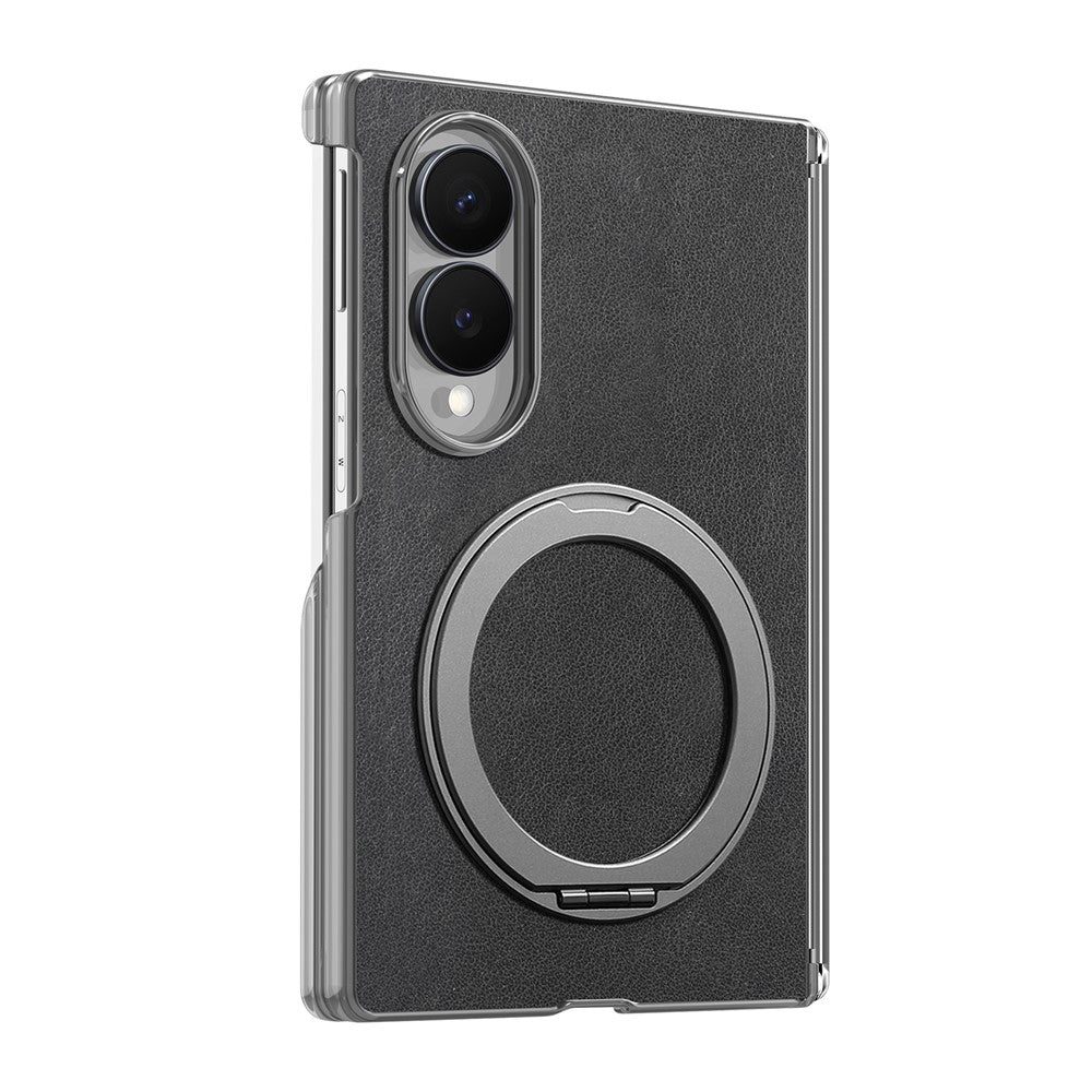 For Samsung Galaxy Z Fold8 Case Magnetic Kickstand Leather + PC Dual-Hinge Protection Phone Cover